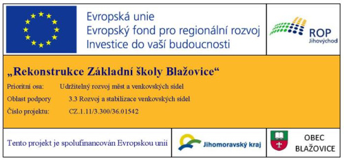Rekonstrukce Základní školy Blažovice