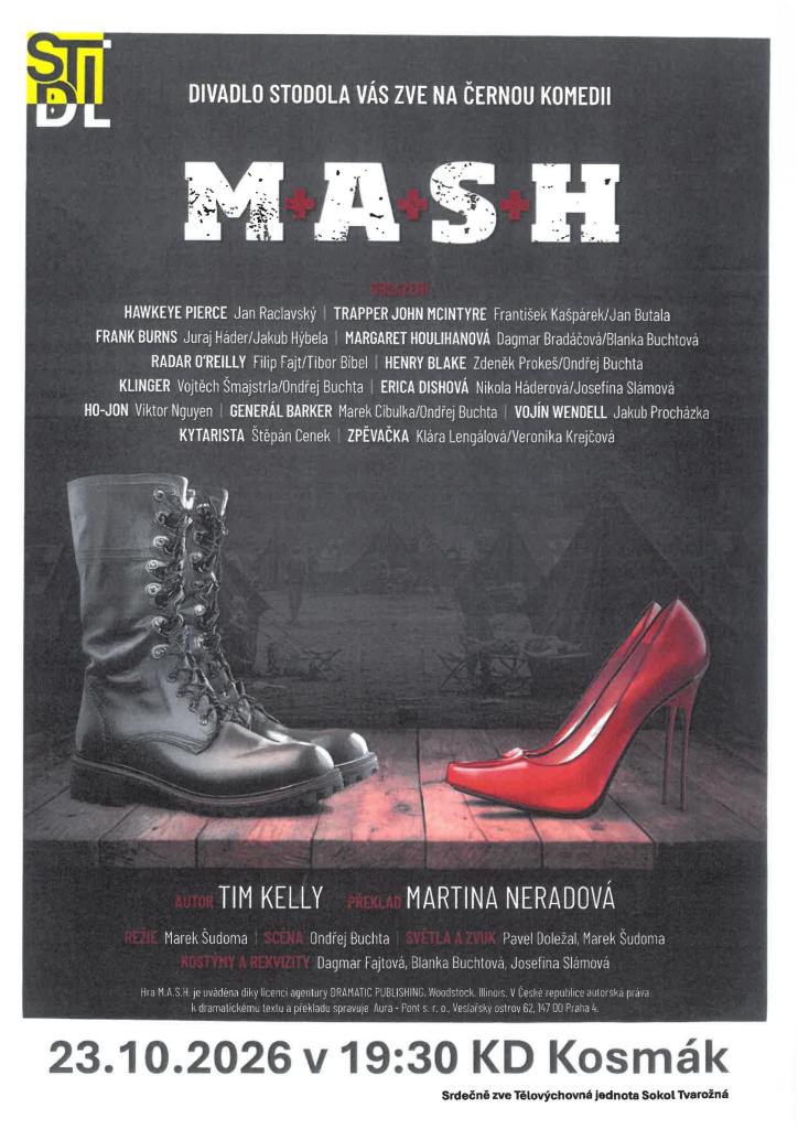 Divadla Stodola M.A.S.H (Tvarožná 23. 10. 2026) 1